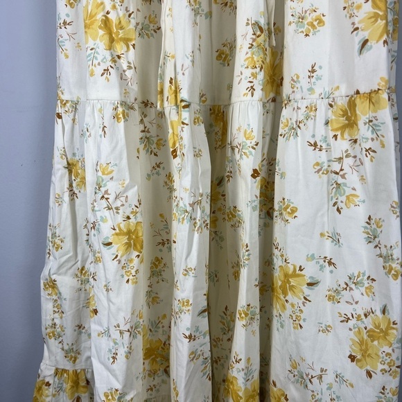 WAYF Wisteria Floral Prairie Smocked Midi Tiered Dress XS - Picture 3 of 8